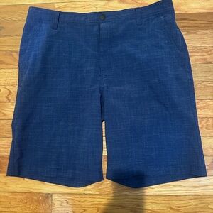 G H‎ Bass Co Men's Blue Patterned Shorts 36 X 10 Lightweight Pockets Travel Golf